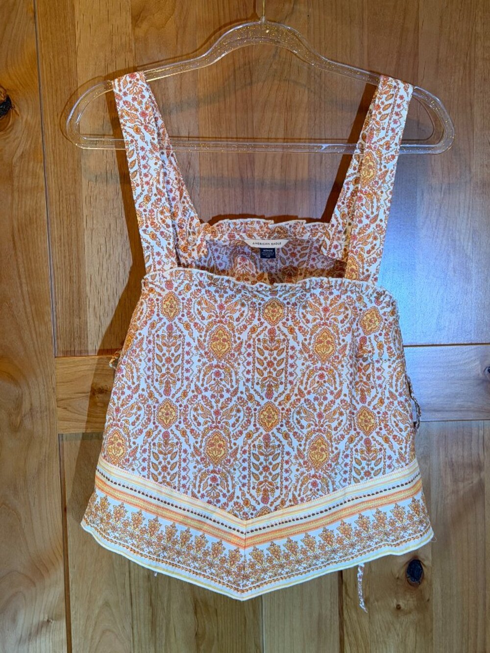 American Eagle Floral Tie-Side Romper Size M